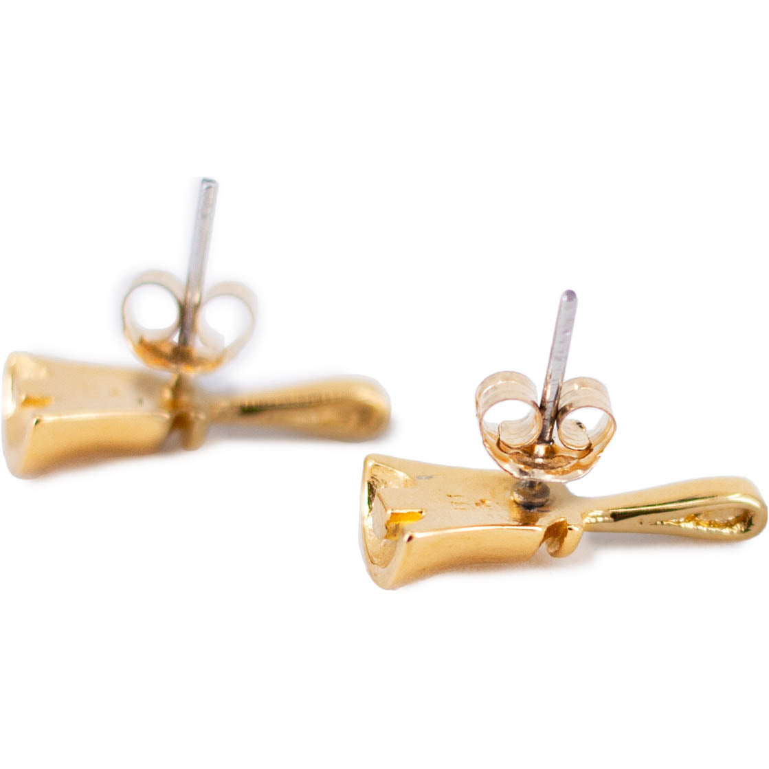 Handbell Earrings - Gold Vermeil, Posts