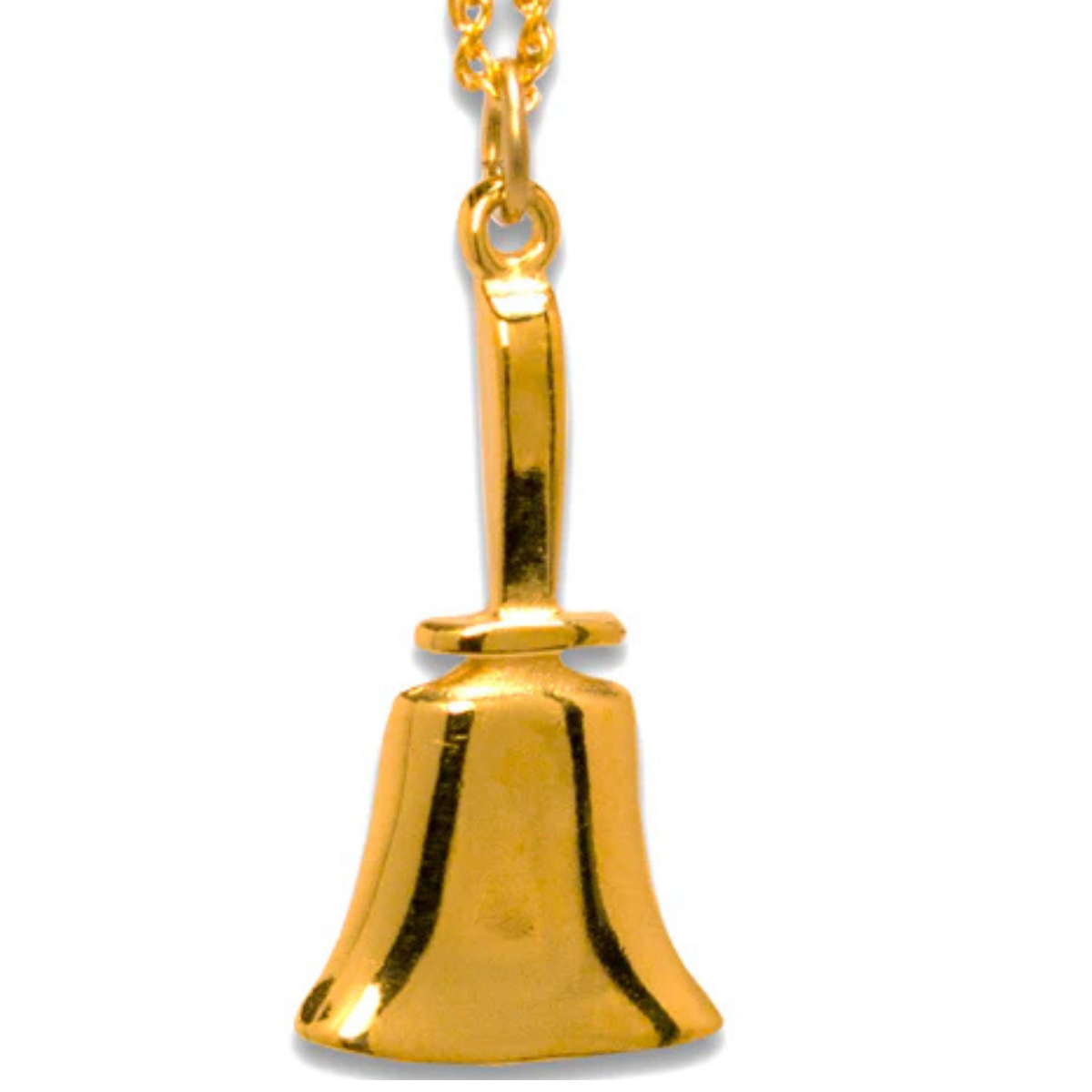 Handbell Charm – Gold Vermeil, Chain