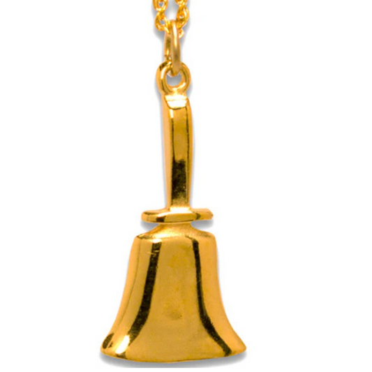 Handbell Charm – Gold Vermeil, Chain