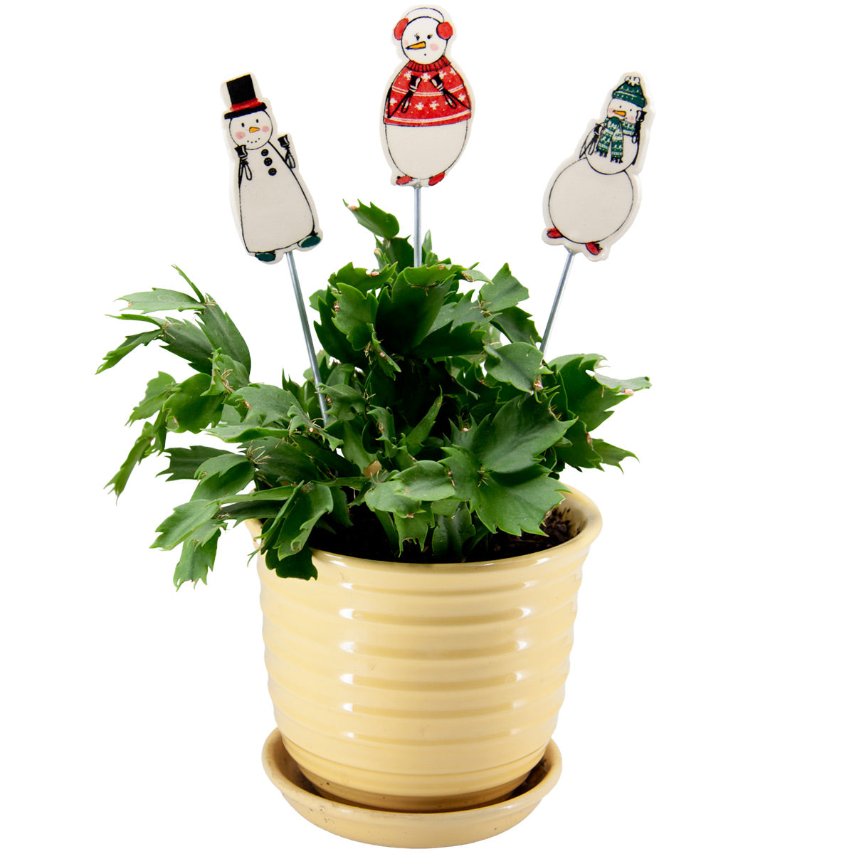 Plant Stakes - Snowman with Handbells