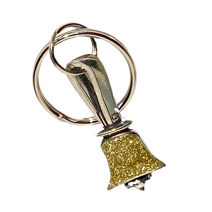 Handbell Keyring – Pewter, Colored Glitter Enamel