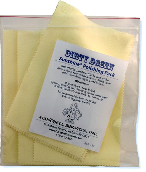 Sunshine Cloths for Handbells - Dirty Dozen, Pack of 12